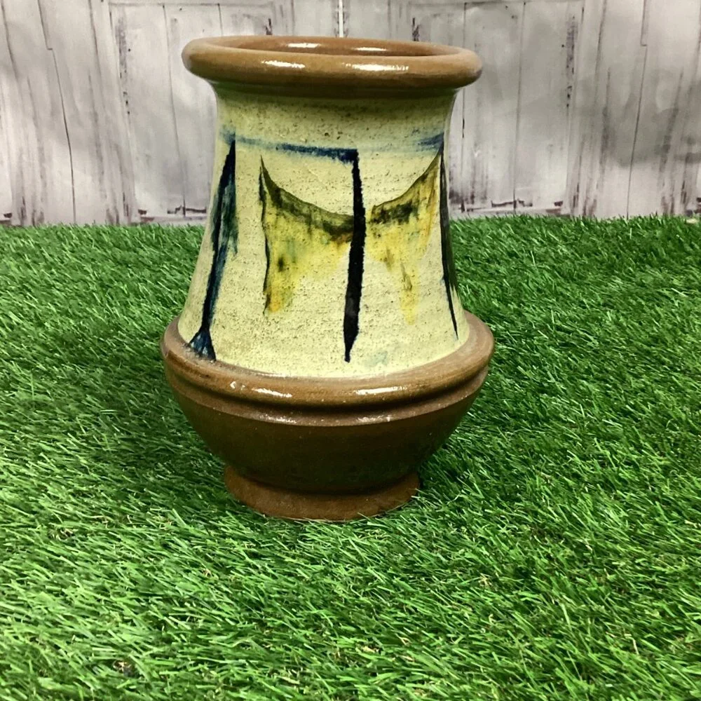 Vintage Hand Painted Vase Pottery